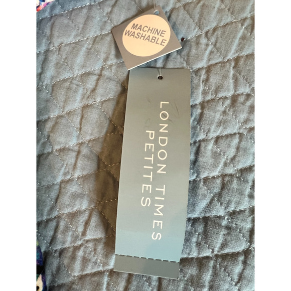 London Time Floral Dress Womens Size 10P Elastic Waist Short Sleeve Back Zip NWT - Picture 11 of 12